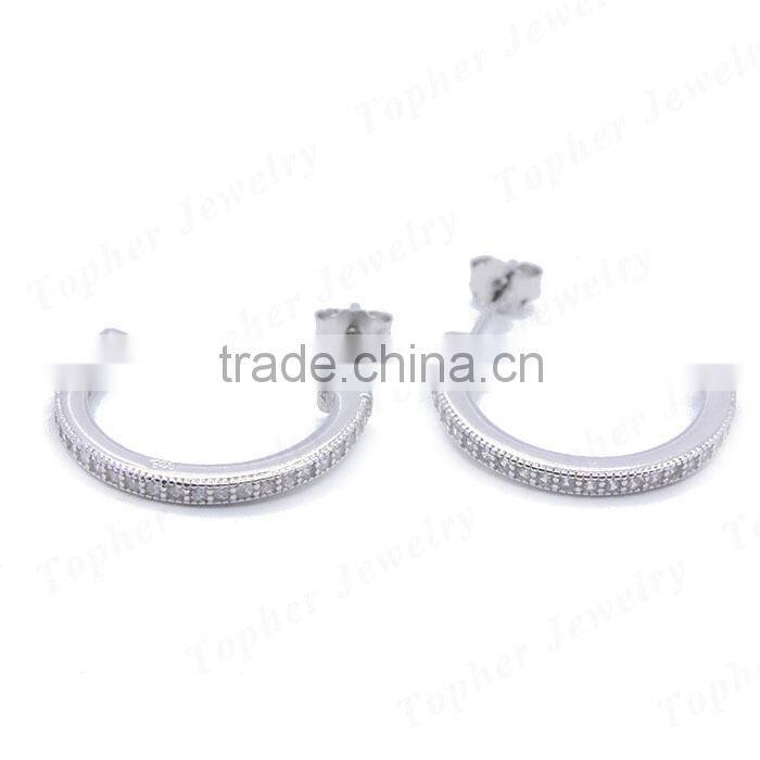 Wholesale small sterling silver hoop earrings