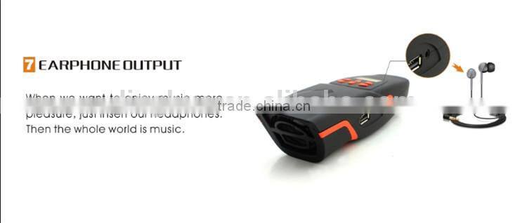 Hot! Fashion Design 7 Functions Excellent Sound AV126 Wireless Bicycle Bluetooth Speaker with LED Light Power Bank