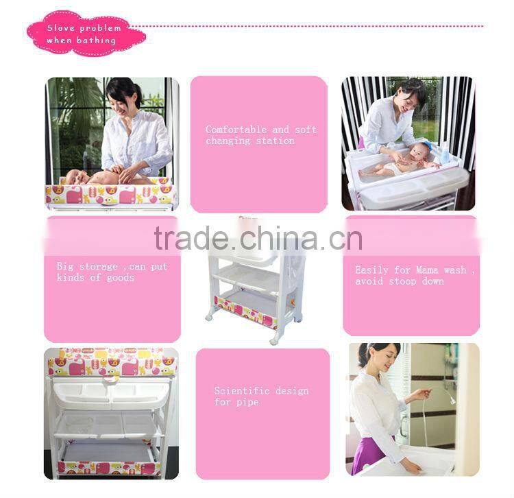 EN12221 baby changing station color changing bath mat