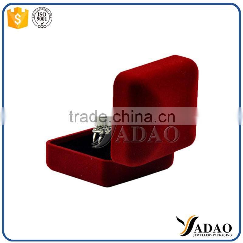 small velvet ring boxes red color velvet box for ring packaging