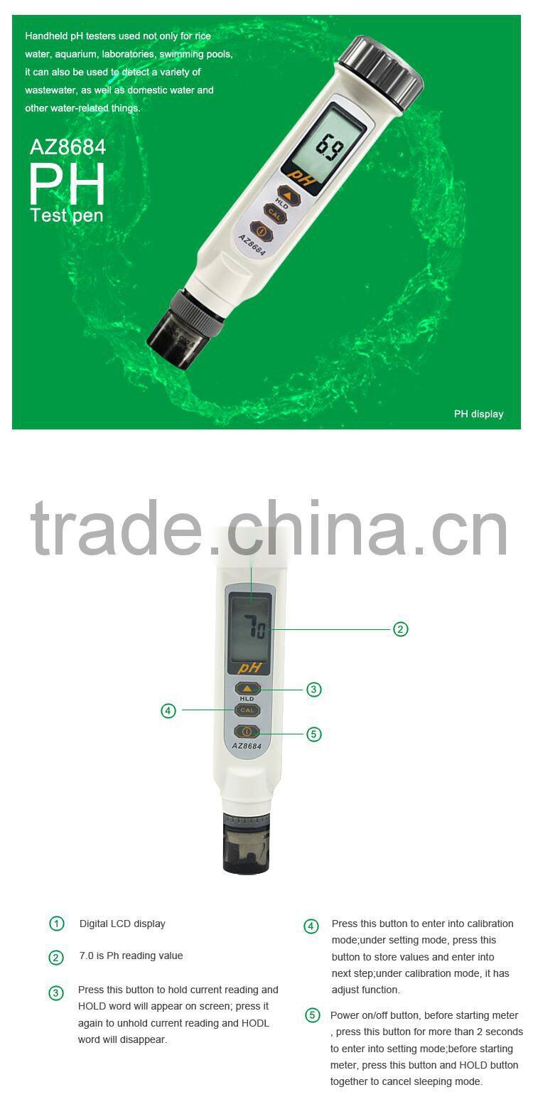 AZ8684 Pocket Size Water Analysis Meter PH Sensor PH Pen