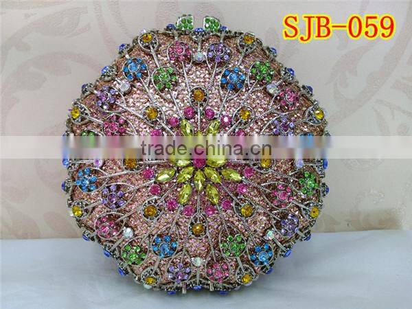Latest fashion popular trend women crystal handbag with rhinestone in cute appearance for evening party