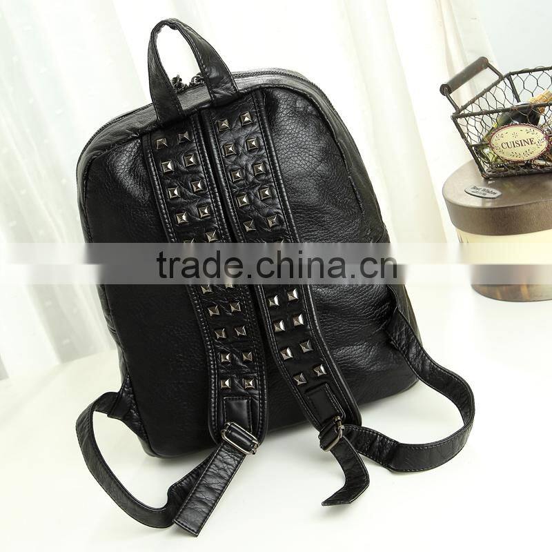 China supplier hobo satchel bags women water-washed soft leather backpack fashion 2016