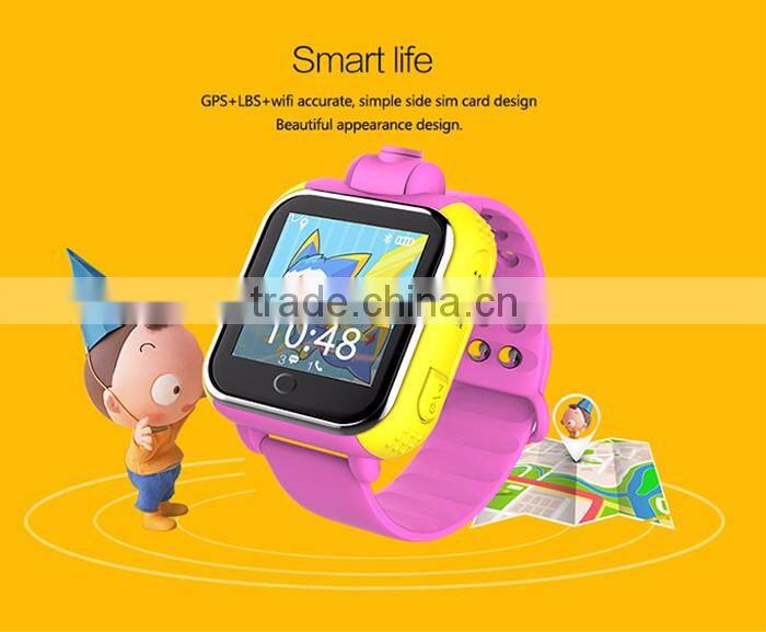 GPS watch waterproof for kids 2016, smart watch kids with camera ,3g smart kids gps tracker watch