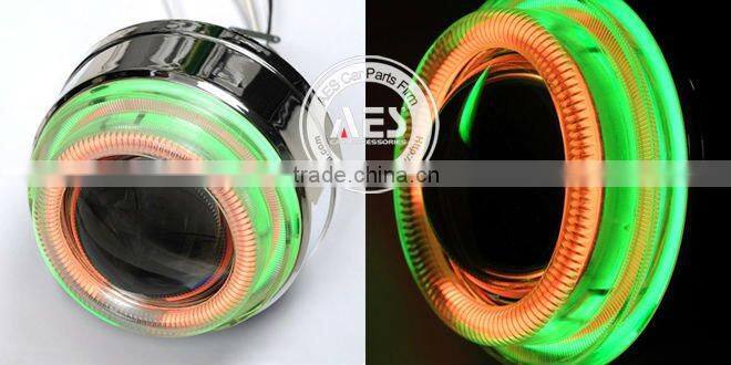 NEWEST!Integrated structure double angel eyes bi-xenon projector lens,all in one for headlight