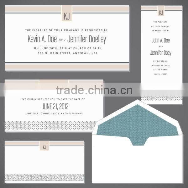 Creative newest rectangle shape wedding cards istanbul