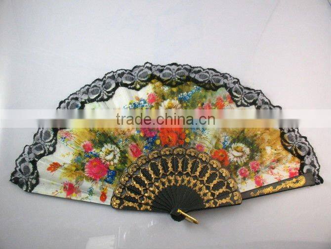 Spanish hand fan folding hand fan lace hand fan