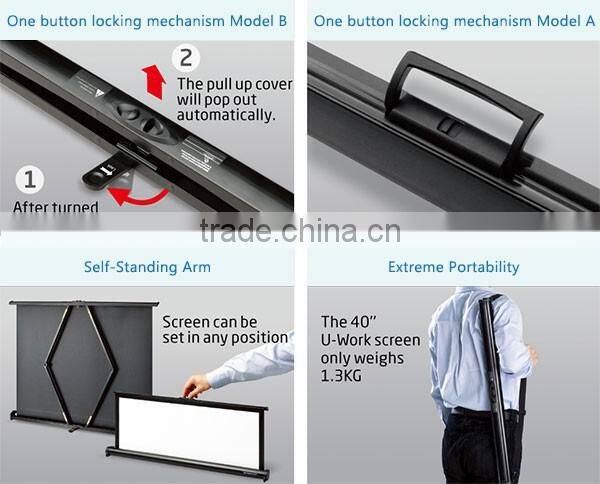 4:3 Mini Portable White Projection Projector Screen For Office Business Training screen