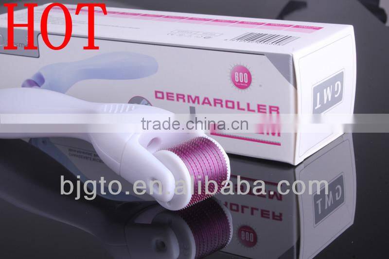 2014 new hotsale 600 needles stainless steel titanium alloy blue face meso roller