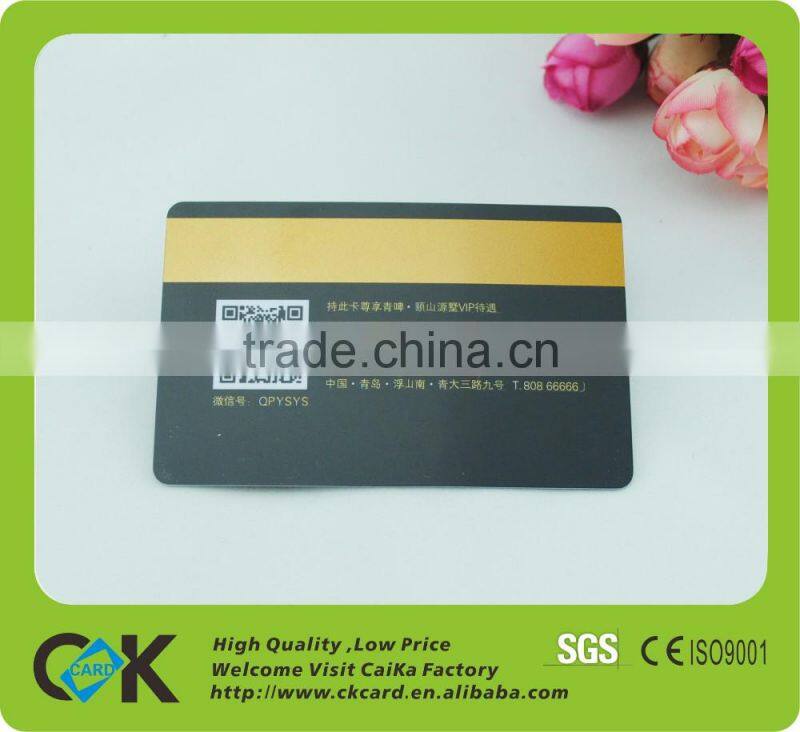 Printing eco-friendly pvc magnetic stripe business card from gold manufacture