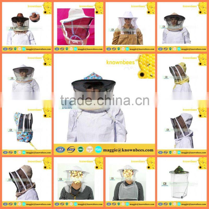 cotton beekeeping protective hat / beekeeping suit white color