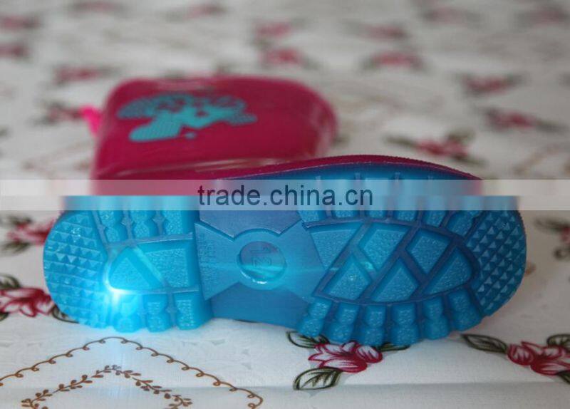 Cute Lightweight PVC Transparent Rain Boots For Kids