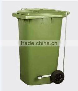 240L plastic trash bin with wheel