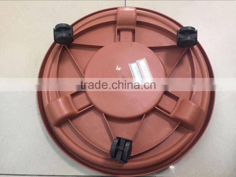 12inch/13inch/14inch Garden Plastic Planting And Terracotta Flower Pot Trays With Wheel
