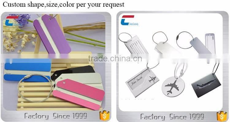 Custom wholesale metal airplane luggage tag