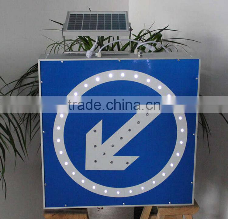Traffic safety various message informative traffic sign with solar panel