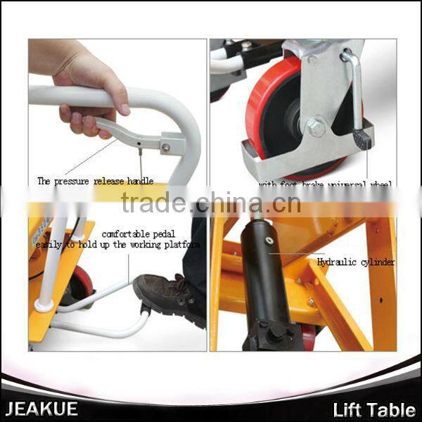 2015 New 800kg Ecomomical Pedal Hydraulic lift table