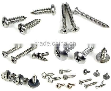 STAINLESS STEEL DIN7971 PAN HEAD COUNTERSUNK SELF TAPPING SCREWS/DIN7981 7982 7983