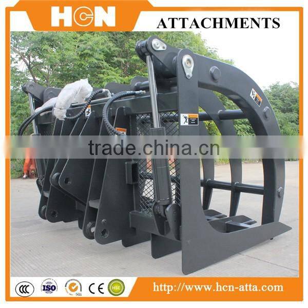 HCN brand BM08 series hydraulic root grapple for loaders
