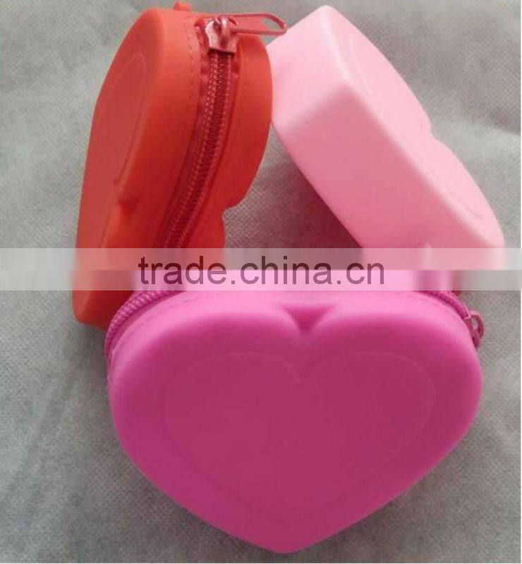 heart shape silicone wallet