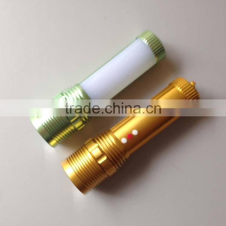 High quality multi-function zoom led working light rechargeable flashlight camping lantern