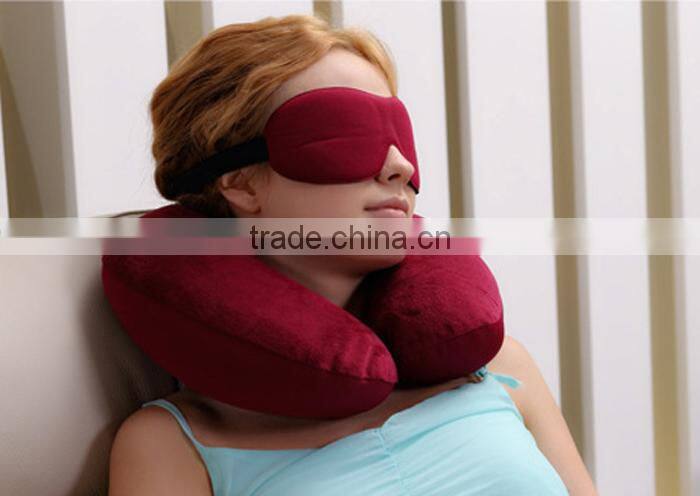 2016 New Design Travel Neck Pillow With Eye Patch