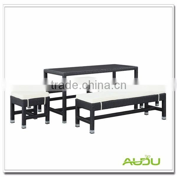 Rattan Patio Bar Set/Black Rattan Home Patio Bar Set With Cushion