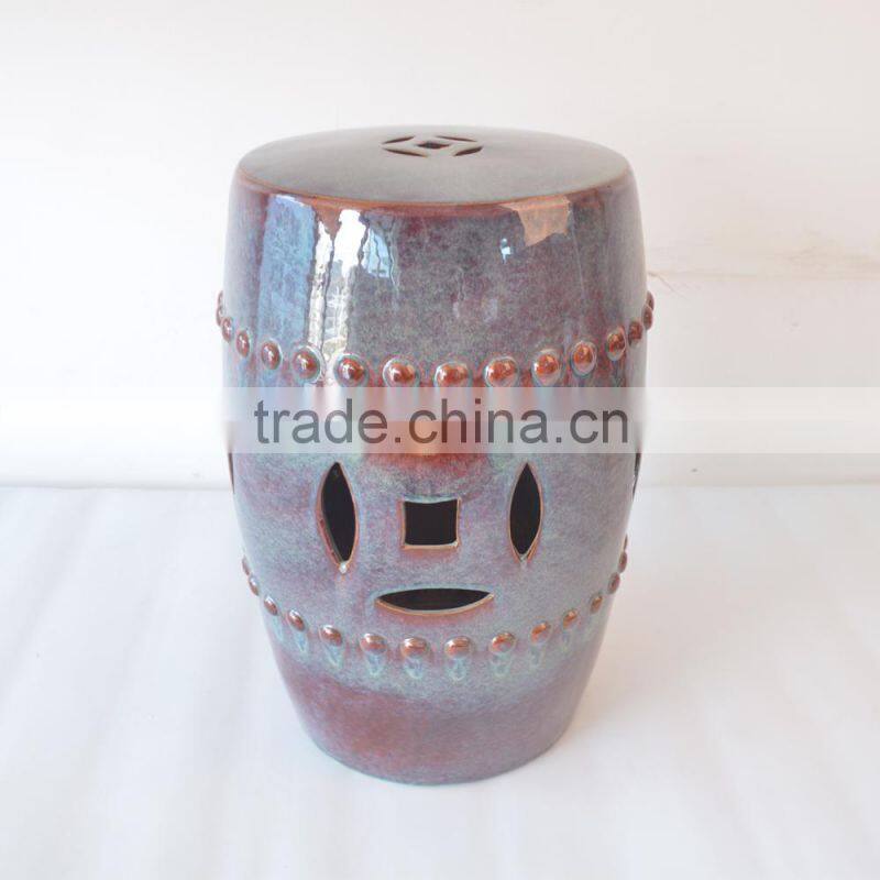 Chinese Antique Ceramic Stool for Garden Decor