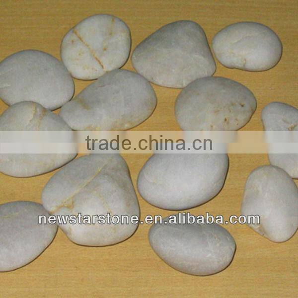 sliced flat river stone pebble mosaic tile