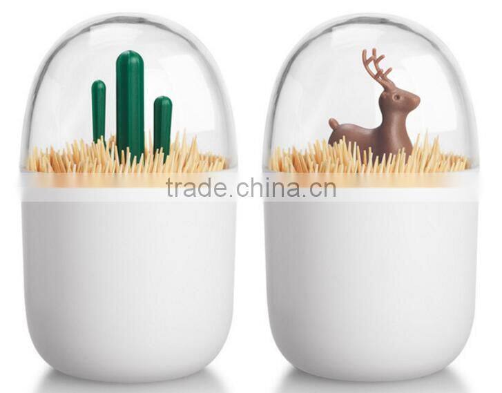 Creative modeling plastic cotton swabs holder toothpick organizer box