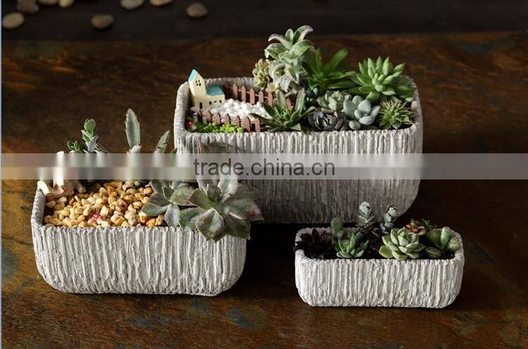 Sigma european flower pot rectangular fiber cement planters