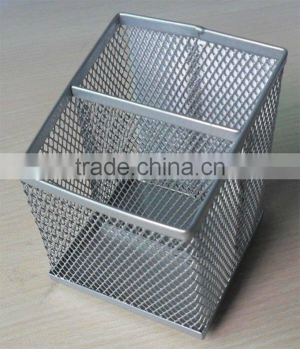 Metal Mesh Desk Pen Holder