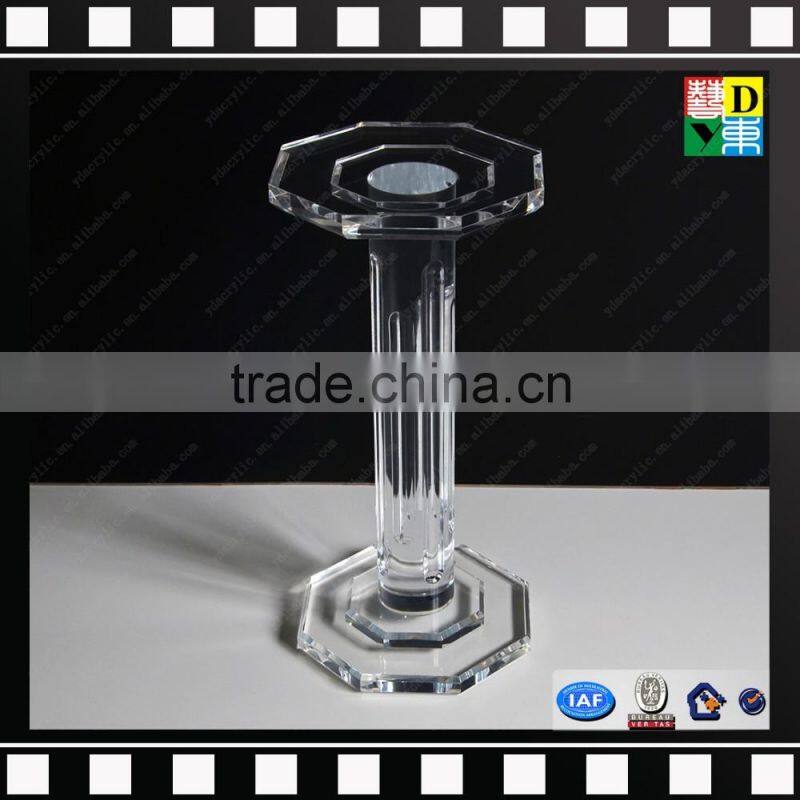 High transparent acrylic flower table modern wholesale PMMA sied table clear plastic table stool from china manufacturer