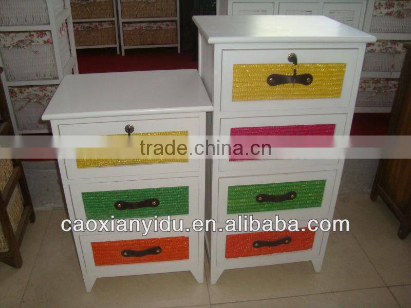 Wicker Pet Basket with Navy Pillow Woven Dog Basket and Bed Special and Warm Pet House