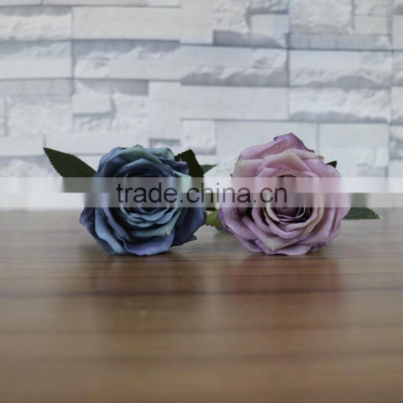 Autumn scenery silk rose flower with single rose head