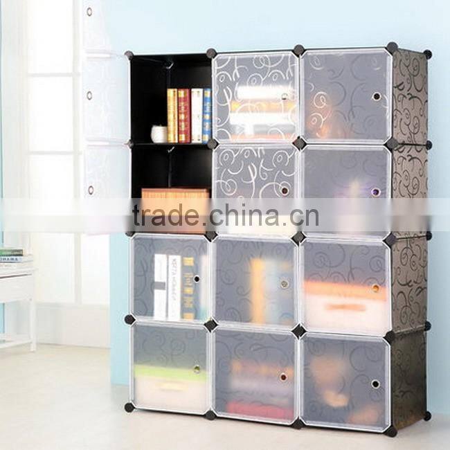 Multipurpose Home Bookcase Storage Cabinet Plastic Waterproof Wardrobe Furniture