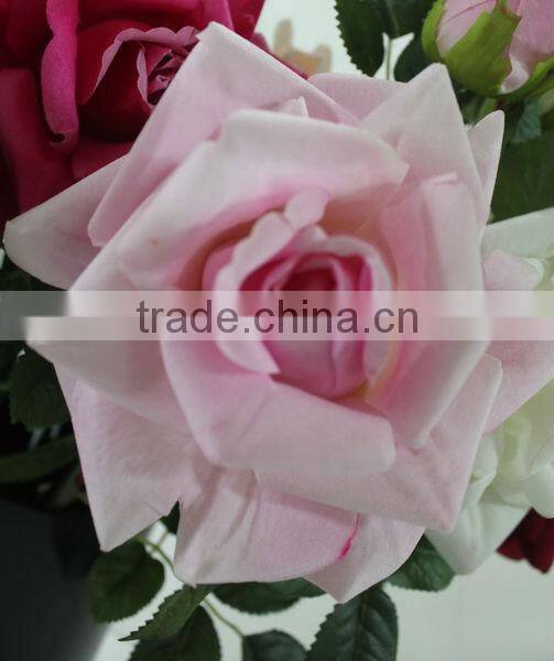 Wholesale artificial rose flowers good quality for indoor decoration