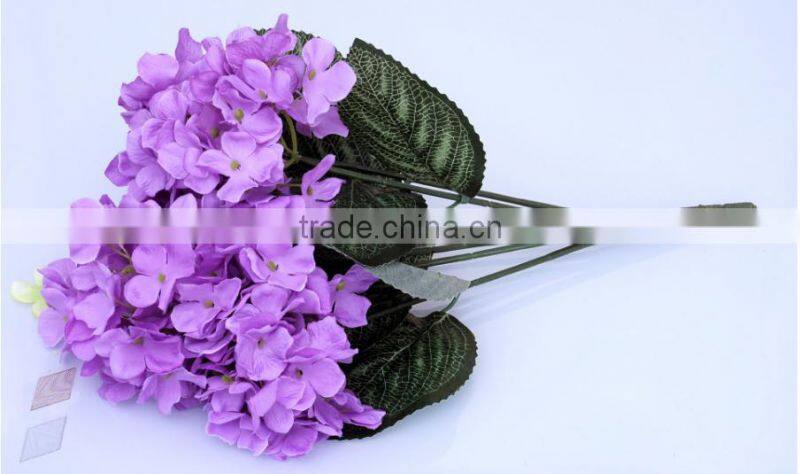42cm artificial hydrangea flowers 6heads fake silk hydrangea flowers