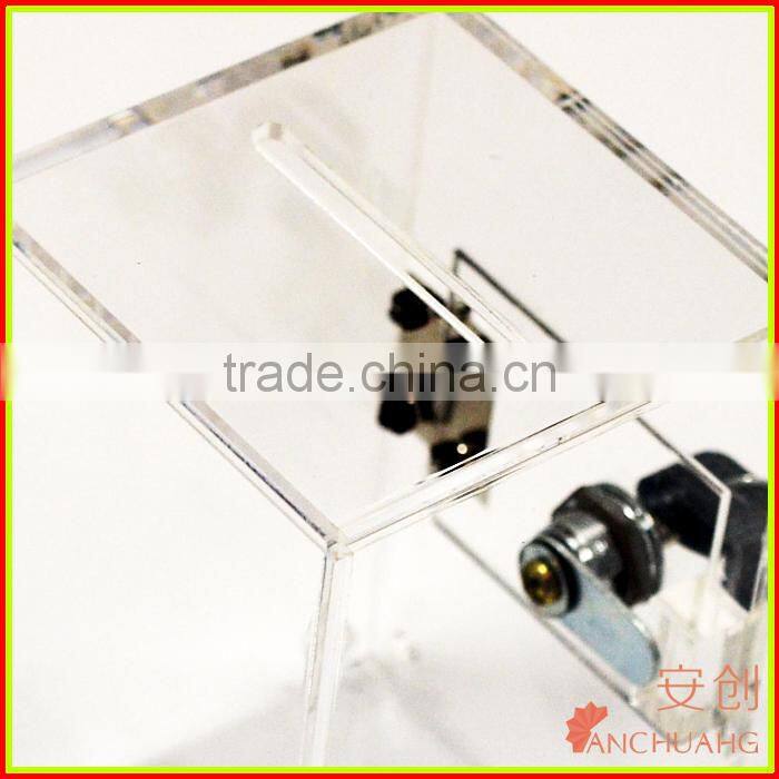 Wholesale Acrylic donation box/vote box with lock