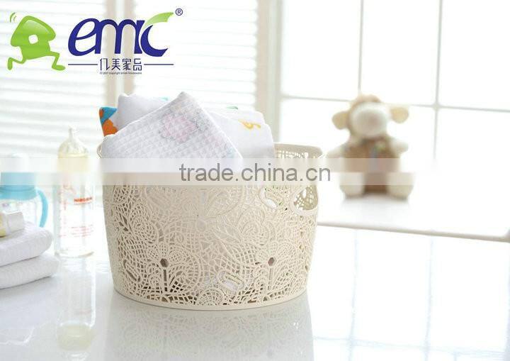 New hot selling lace hollow plastic storage basket (small)
