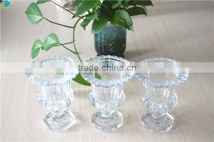 Exquisite Slanted Top Clear Glass Candle Cup