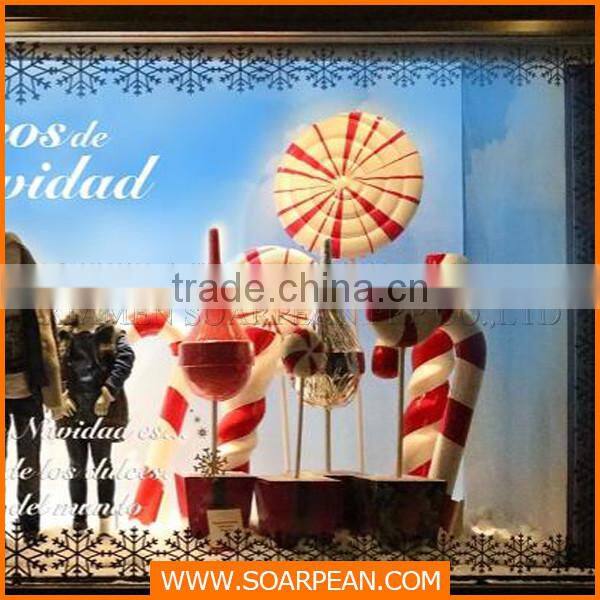 Custom fiberglass candy designs for kids shop window decoration