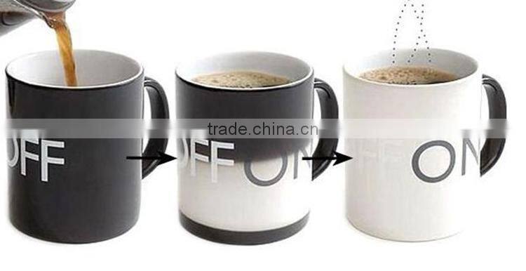 Customized Logo ceramic color changing coffee mugs
