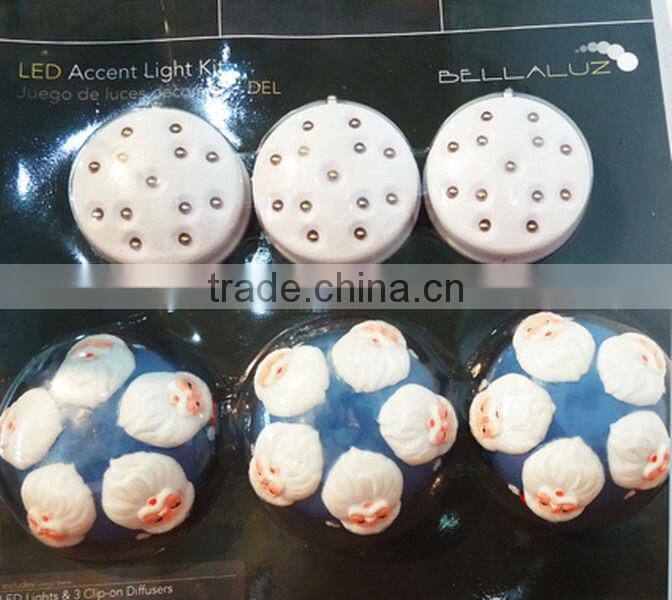 3" Santa LED night light with remote control