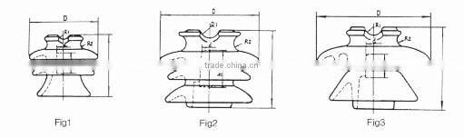 brown pin type porcelain insulator for high voltage