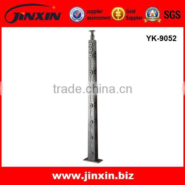 High quality double sides SUS 316 wood handrail for outdoor