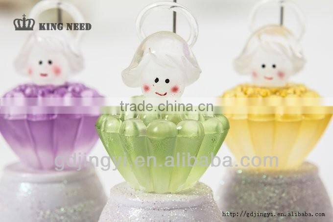2016 Acrylic sweet girl shaped LED lighted card holder