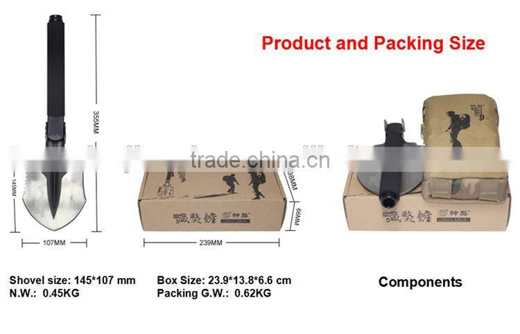 Bushcraft Survival Shovel Survival Knife Camping Knife Folding 2015 Tactical Spade Camping Hiking Shovel Wooden Shovel