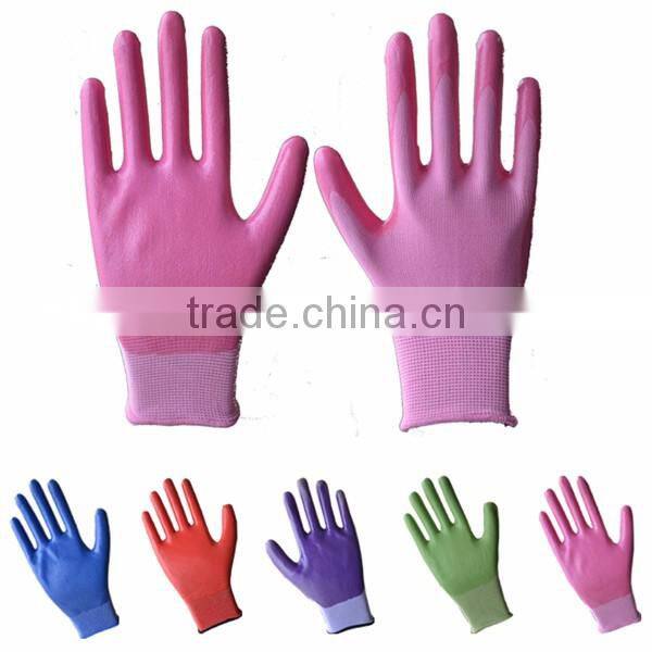 SunnyHope 2016 hot sale nitrile coated garden gloves