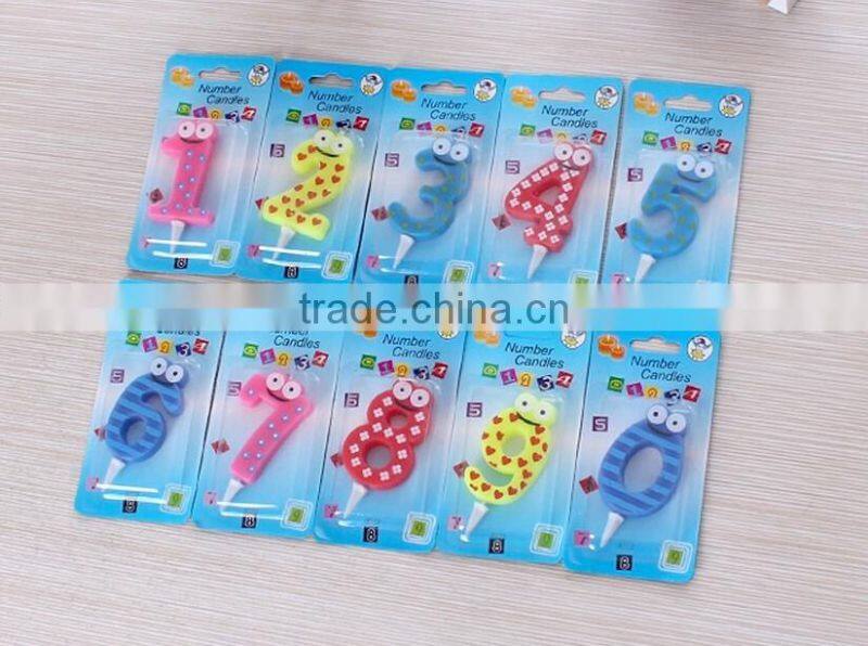 Frog Cartoon Memorial Arabic Numerals Happy Birthday Candle